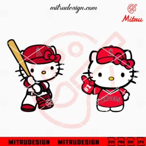 Hello Kitty Los Angeles Angels SVG, PNG, DXF, EPS, Cricut Files