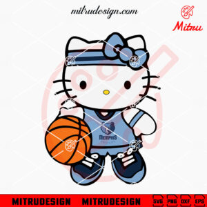 Hello Kitty Memphis Grizzlies SVG, Kitty Grizzlies NBA Team SVG, PNG, DXF, EPS, Tee