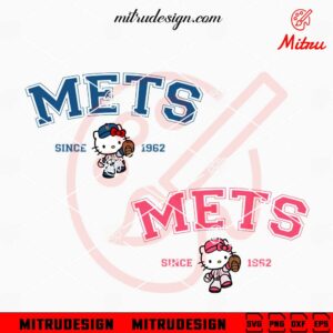 Hello Kitty New York Mets Since 1962 SVG, PNG, DXF, EPS, Shirts