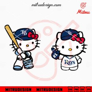 Hello Kitty Tampa Bay Rays SVG, PNG, DXF, EPS, Cut File For Cricut