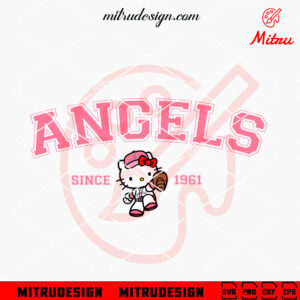 Pink Hello Kitty Angels Since 1961 SVG, PNG, DXF, EPS, Shirts