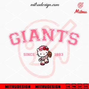 Pink Hello Kitty SF Giants Since 1883 SVG, PNG, DXF, EPS, For Shirt