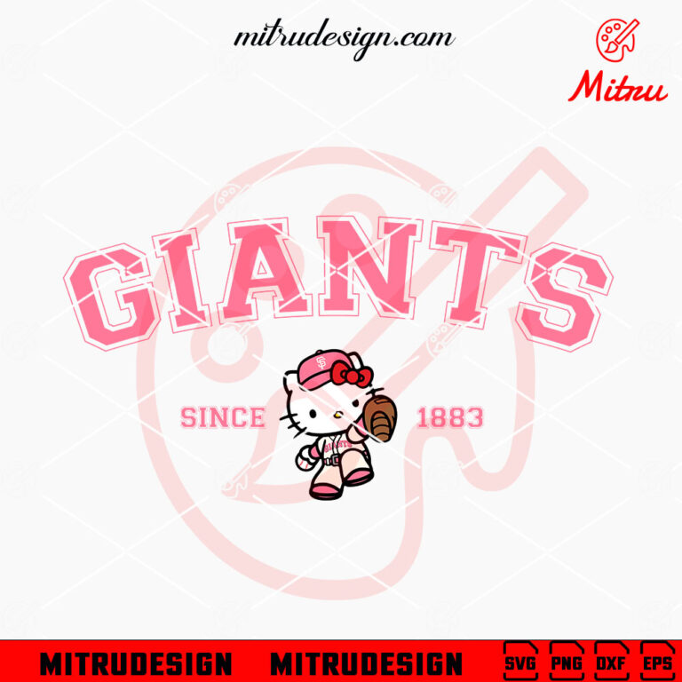 Pink Hello Kitty SF Giants Since 1883 SVG, PNG, DXF, EPS, For Shirt ...