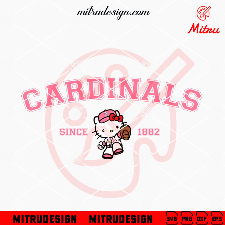 Pink Hello Kitty StL Cardinals Since 1882 SVG, PNG, DXF, EPS, Digital ...