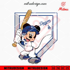 Mickey Mouse Los Angeles Dodgers SVG, PNG, DXF, EPS, Instant Download