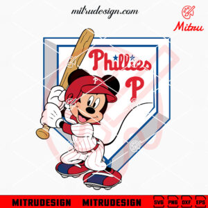 Mickey Mouse Philadelphia Phillies SVG, PNG, DXF, EPS, For Cricut