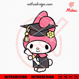 My Melody Graduation SVG, Cute Sanrio Graduate SVG, PNG, DXF, EPS, Vector