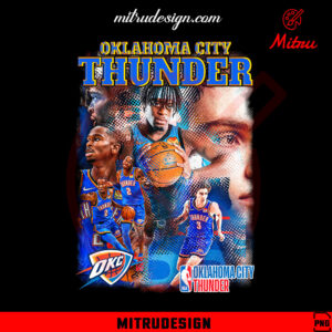 Oklahoma City Thunder Bootleg PNG, Vintage Oklahoma Basketball PNG, Digital Download