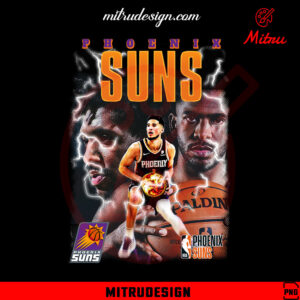Phoenix Suns Bootleg PNG, Vintage Suns Basketball PNG, Sublimation