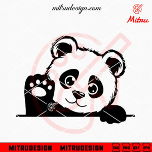 Panda Peeking Free SVG, Cute Animal SVG, PNG, DXF, EPS