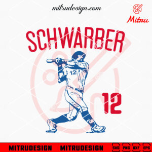 Schwarber 12 SVG, Kyle Schwarber Phillies SVG, PNG, DXF, EPS, Files