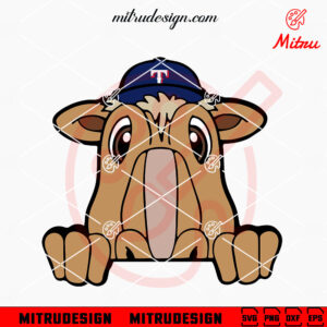 Texas Rangers Captain Mascot Peeking SVG, Funny Rangers Baseball Horse SVG, PNG, DXF, EPS