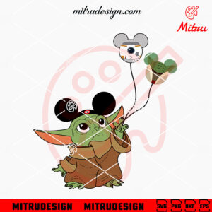 Baby Yoda Mickey Ears SVG, Cute Grogu SVG, Disney Star Wars SVG, PNG, DXF, EPS, Digital Download