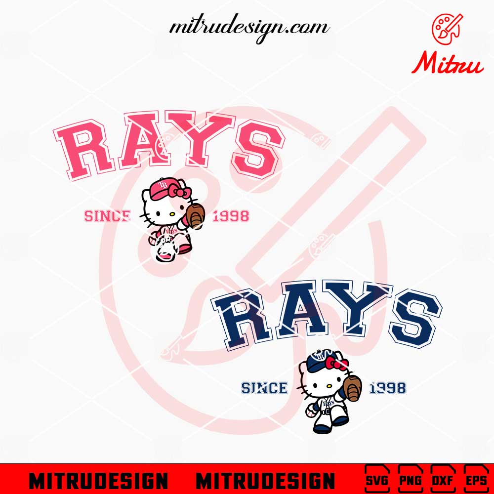 Hello Kitty Rays Since 1998 SVG, Tampa Bay Rays Kitty SVG, PNG, DXF ...