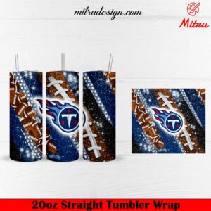 Tennessee Titans Glitter 20oz Skinny Tumbler Wrap PNG Instant Digital Download
