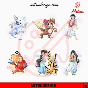 Aladdin Bundle PNG Clipart, Genie, Jasmine, Lago PNG, Sublimation