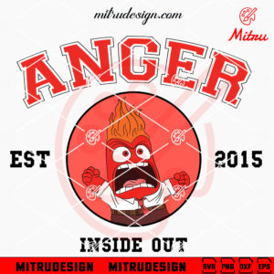 Anger EST 2015 SVG, Inside Out Anger SVG, PNG, DXF, EPS, Cricut