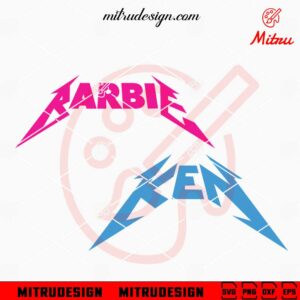 Barbie Ken Metallica SVG, Barbie Rock SVG, PNG, DXF, EPS, Cut Files