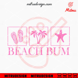 Beach Bum SVG, Summer Vacation SVG, Retro Summer SVG, PNG, DXF, EPS