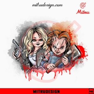 Chucky And Tiffany PNG, Horror Dolls PNG, Chucky Halloween PNG, Digital Download