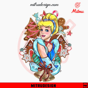Cinderella Christmas PNG, Disney Princess Xmas PNG, Sublimation Download