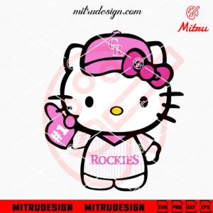 Pink Hello Kitty Colorado Rockies SVG, PNG, DXF, EPS, Files