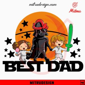 Darth Vader And Children PNG, Best Dad PNG, Star Wars Father's Day PNG, File