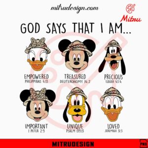 God Says That I Am Mickey Mouse Friends Safari PNG, Disney Safari Trip PNG, Files