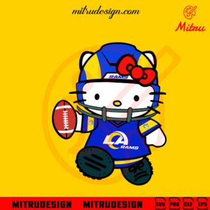 Los Angeles Rams Hello Kitty SVG, PNG, DXF, EPS, Digital Downloads