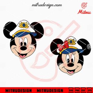 Mickey And Minnie Mouse Cruise Hat SVG, Disney Cruise Vacations SVG, PNG, DXF, EPS