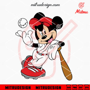 Mickey Mouse Baseball SVG, Cute Disney Baseball SVG, PNG, DXF, EPS, For Cricut