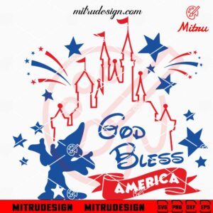 Mickey God Bless America SVG, Patriotic America SVG, Happy Independence Day SVG