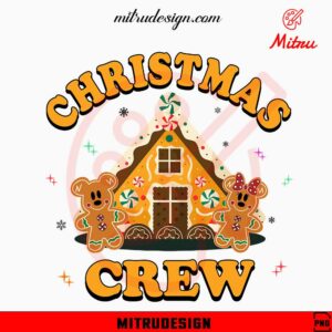 Mickey Minnie Gingerbread House PNG, Christmas Crew PNG, Digital Download