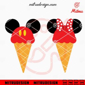 Mickey Minnie Ice Cream SVG, PNG, DXF, EPS, Digital Download