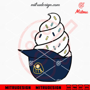 Milwaukee Brewers Ice Cream Hat SVG, PNG, DXF, EPS, Digital Download Cricut