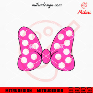 Minnie Mouse Bow SVG, PNG, DXF, EPS, For Girls