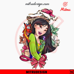 Mulan Disney Christmas PNG, Instant Download