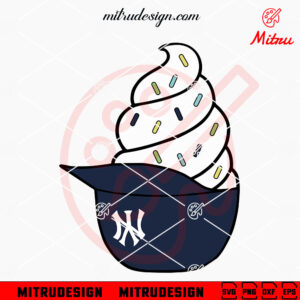 New York Yankees Ice Cream Hat SVG, PNG, DXF, EPS, Clipart