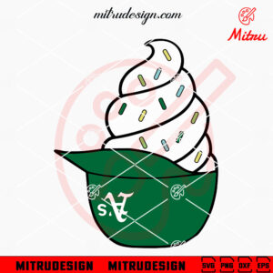 Oakland Athletics Ice Cream Hat SVG, PNG, DXF, EPS, Vector