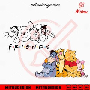 Pooh Friends SVG, Piglet, Tigger, Eeyore SVG, PNG, DXF, EPS, Cricut