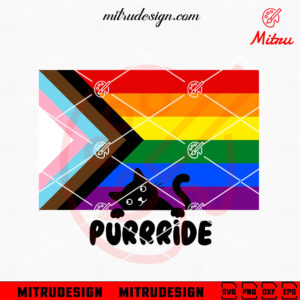 Purride SVG, Pride Cat SVG, Funny LGBT SVG, PNG, DXF, EPS, Digital Download