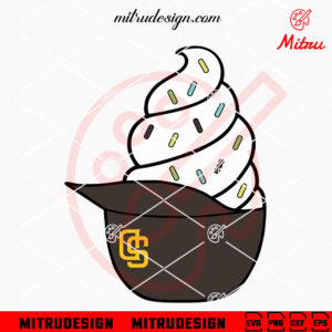 San Diego Padres Ice Cream Hat SVG, PNG, DXF, EPS, Instant Download