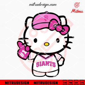 Pink Hello Kitty San Francisco Giants SVG, PNG, DXF, EPS, Clipart