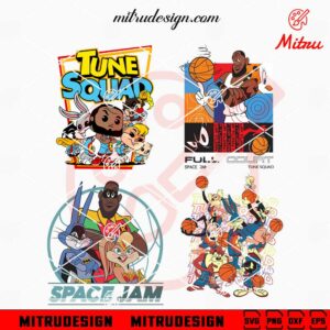 Space Jam SVG, LeBron James Cartoon SVG, Looney Tunes Squad Basketball SVG