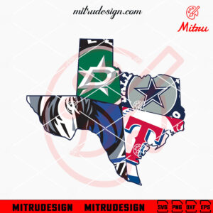 Dallas Texas Sports Teams SVG, Cowboys, Mavericks, Stars, Rangers SVG, Shirt Files