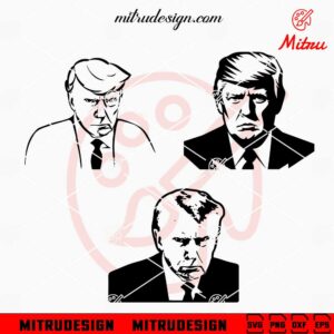 Trump Face SVG, USA President SVG, American Election 24 SVG, PNG, DXF, EPS