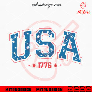 USA 1776 Retro SVG, 4th July Day SVG, American SVG, PNG, DXF, EPS