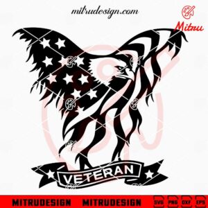 Veteran Eagle SVG, United States Eagle SVG, Veteran SVG, PNG, DXF, EPS, Files