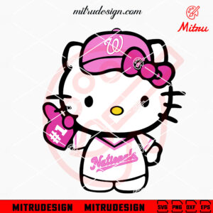 Pink Hello Kitty Washington Nationals SVG, PNG, DXF, EPS, Files