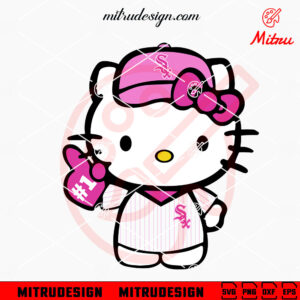 Pink Hello Kitty Chicago White Sox SVG, PNG, DXF, EPS, Instant Download Files